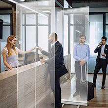 WLHER Divisore Pop up in plastica, in PVC Trasparente/Trasparente - Schermo di Protezione per starnutire, per Palestra, Lounge, Bar, Pub, Ristorante, 800 x 2000 mm