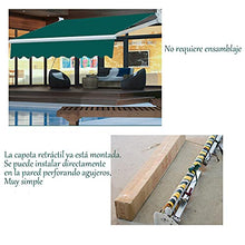 N \ A Tenda da Sole Retrattile per Veranda, Tenda da Esterno per Finestra Completamente assemblata, Tenda da Balcone sul Ponte Anti-UV Antipioggia Antivento, con manovella Manuale