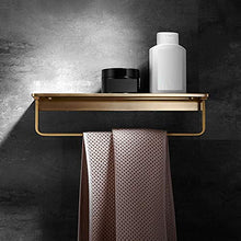 LCSD Deposito del Bagno Mensola Bagno in Rame Spazzolato Bagno in Rame Spazzolato Nordico in Ottone con Portasciugamani Appendiabiti da Parete 37 * 10 * 10 Cm