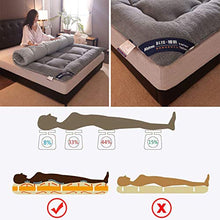 YAHAO Giapponese Pieghevole Materasso Letto Futon,Materasso Tatami,Cashmere di Giapponese Materasso A Pavimento Pieghevole Inverno Morbido Addensare Materasso Futon,Brown-150 * 200cm