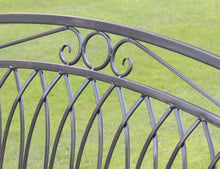 Garden Market Place Versailles-Panca da Giardino Pieghevole in Metallo, Finitura Bronzo Antico, Marrone, 119 X 86 X 42CM
