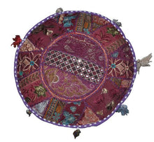 Rajasthali Indiana Traditional Home Decorativo ottomano a Mano e Patchwork poggiapiedi Piano Cuscino, 46 x 33 cm