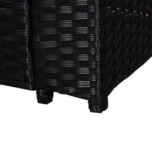 Outsunny Set 7 Pezzi Salotto da Esterni con Poltrona Pouf Tavolino| Mobili da Giardino in Rattan | Colore: Nero, Beige