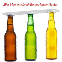 Magneti portabottiglie da birra, 2 pezzi portabottiglie portabottiglie magnetici Portabottiglie per frigo Organizzatore barattoli