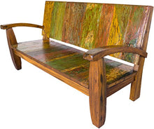 Guru-Shop Panca, Divano in Teak Riciclato - Modello 15, Marrone, 106x120x77 cm, Mobili da Seduta
