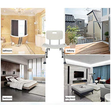 Sgabelli Mobili da Bagno Bagno con Schienale in Alluminio Sedia Doccia Senior Bagno Donna Incinta Doccia Sedia Antiscivolo Altezza Regolabile capacità di Carico 130kg