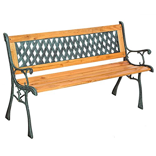 LD - Panchina da giardino in ghisa e legno duro