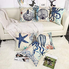 JOTOM Fodera per Cuscino Copricuscini Federa per Divano Casa Soggiorno Camera da Letto Decorazione Interna,45x45cm,Set di 6 (Animali marini)