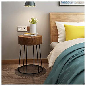 Nightstand J-Tavolino Laterale Comodini Camera Forma Rotonda Tavolino da Salotto/Comodino Armadietti/Tavolo Snack，Soggiorno Camera da Letto Corridoio Mobili Tavolini da caffè (Color : B)