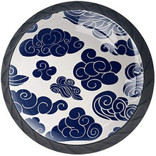 Blue Cloud Pomelli per Porta Set di 4 Pomelli per Mobili Manopole per Cassetti Cucina Armadio Vetro