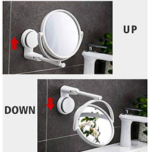 Specchio Trucco, Specchio da Parete per Bagno, Bifacciale Specchio per il trucco, Specchio Cosmetico Pieghevole, Lente d'ingrandimento 2x, 360 ° Girevole, Retrattile, per Camera da Letto, Desktop