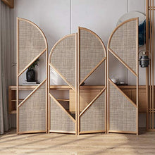 Room Screen Even Divisorio Pieghevole in Legno a 4 Pannelli, divisorio per pareti divisorie, divisorio per stanze orientabile divisorio Orientale