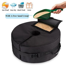 Tee-Moo - Borsa per pesi con base per ombrello, rotonda, rimovibile, 45,7 cm, con grande apertura e 2 maniglie per patio, spiaggia, esterni, a sbalzo o pala, resistente, facile da installare