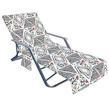Fodera per sedia a sdraio con tasche laterali, Asciugamano per chaise longue da piscina in fibra superfine, 210x73 cm