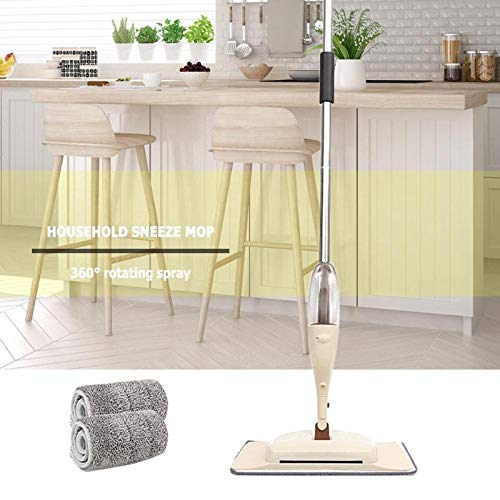 SSAYY Spray Mop Mop per Pavimenti Spray con 2 Cuscinetti Riutilizzabili in Microfibra Mop per Rotazione A 360 Gradi Mop per Cucina Domestica Piastrelle in Fibra per La Pulizia del Pavimento