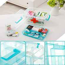 MYHZH Portable Medicina Box, Supporto Medicina Plastica Family Organizer Emergenza Storage Box Kit, 32,3 x 23,5 x 18,5 Centimetri