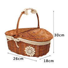 XIXIAO - Cesto portaoggetti in vimini intrecciato a mano, per credenze, cassetti, armadio, cassettiera, cassettiera, 26 x 18 x 30 cm, colore: rosso
