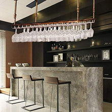 JHGJBJ Bicchiere di Vino Hanging Titolare-Marrone, Ferro Soffitto Appeso Porta Bicchiere di Vino for La Casa/Cucina/Bar, Altezza Regolabile: 30-60 Cm (Size : 90x35cm)