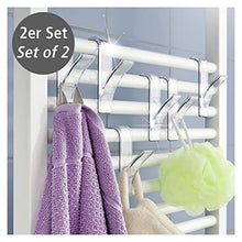 WENKO Gancio scaldasalviette trasparente set 2 pezzi - set 2 pezzi, Plastica, 2.5 x 10.5 x 7 cm, Trasparente