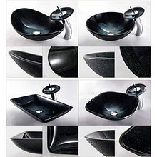 Yxx max -Lavabo Lavandino del Bagno, Vetro temperato Art Bacino Moderna semplicità Vetro Art Bacino -Black Lavandino del lavabo (Color : 2#, Size : Basin+Accessories+Faucet)