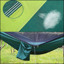ASDFGHJKL Amaca in Cotone da Esterno Tela LettoTravel Hammock per Due Persone con Zanzariera Automatica Portatile per Famiglie per Viaggi, Giardino, Festa