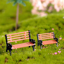 QULONG Ornamenti da Giardino Creativo da Esterno Mini Panchina da Parco Modello Ornamento in Miniatura Micro Paesaggio Giardino Decorativo per la casa L