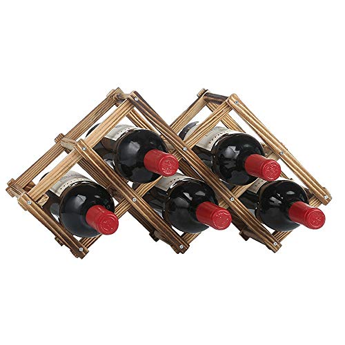 Wine Rack Portabottiglie in legno autoportante per tavolo bar o bancone moderno design minimalista facile assemblaggio vini dolci e secchi per piccola casa bar bagnato Bottiglia Di Vino Rack