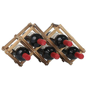 Wine Rack Portabottiglie in legno autoportante per tavolo bar o bancone moderno design minimalista facile assemblaggio vini dolci e secchi per piccola casa bar bagnato Bottiglia Di Vino Rack