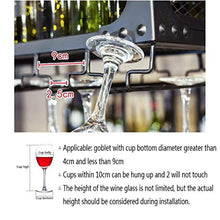 Squisito Portabottiglie Peaceip Wind Industriale Ferro Battuto Mensola in Ferro Battuto Capovolto Porta Bicchiere da Vino Barra Appesa (Dimensioni: 120CM)