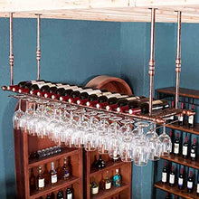 HZWLF Wine Bar Stile Semplice Ferro da Appendere Bicchiere da Vino Cremagliera Decorazione a soffitto Scaffale Bar Conservazione Natale