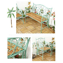 Panche da Giardino In Metallo Per Esterni,Panchina Da Giardino Retrò In Ghisa Resistente In Legno Massello Poltroncina Con Schienale Fantasia,Per Ponti, Passaggi di Lavoro, Banchi D'ingresso