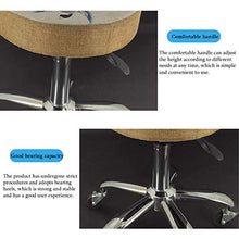 Sgabello Girevole, Altezza Regolabile 43-55 cm Girevole 360° per Salone Medico, estetico, Artista, Studio e Uso Domestico,Blue Lotus