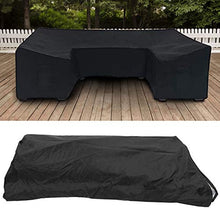 idalinyaa 321X155 X 76Cm / 126,4X61X29,9In Copridivano Impermeabile, Copridivano Durevole, Nero per Soggiorno, Divano per Il Tempo Libero A Forma di U per Esterno