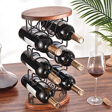 GAGP Portavini da gabinetto di Sguardo Elegante Tavolo Vino Wine Rack impilabile Bottle Holder per Qualsiasi bancone o Cantina (Color : Black, Size : 45x23x15cm)