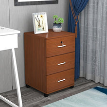AINIYF Armadietto for File, Comodino Soggiorno-3 Cassettiera Comodino con ripiano Alto Tavolo Contenitore in Legno Armadietto Laterale for Camera da letto-16x16x22 Pollici
