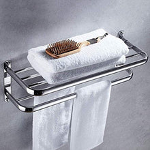 AINIYF Bagno Bagno Doccia Mensola Organizzatore Parete Punch Libero dell'Acciaio Inossidabile 304 2 Tiers portasciugamani, 2 Metodi di Installazione, 2 Formati (Dimensione: 50x24.5x20cm)
