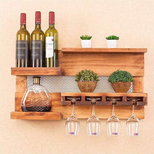 Portabottiglie Da Parete In Legno Naturale Multifunzione Mensola Portaoggetti Da Appendere A Parete Portabottiglie E Bicchieri Da Vino Appendiabiti A Testa In Giù Scaffale Per Tazze Decorazione Da Pa