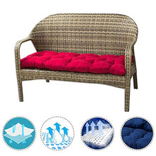 Beenle-Icey Cuscino Lungo Per Panca Con Lacci Di Fissaggio, Cuscino Per Panca Da Giardino, Rettangolare, Spazioso Comodo E Spesso, Per Panchine Da Giardino E Dondoli E Interni 100*50cm (Vino rosso)