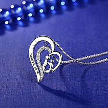 Collana In Argento Sterling, 925 Sterling Argento Mano Nella Mano Stile Moda Zircon Mom Cuore Collana Indipendente Pendente, Adatto Per La Festa Della Mamma, Regali Di Anniversario E Regali Di Comple