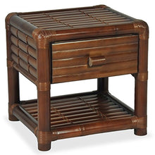 Tidyard Comodino Camera da Letto in bambù Marrone Scuro con Cassetto e Ripiano,Comodino in bambù,Comodino in Bamboo,Comodino Cameretta in bambù,Comodino Portaoggetti in bambù 45x45x40 cm
