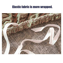 Copridivano Elasticizzato, Fodera per Divano Elasticizzato con Gonna Aderente, Copridivano 1/2/3/4 Posti, Tessuto Lavabile Seersucker Resistente Elastico. (Beige,4 Posti/Divano)