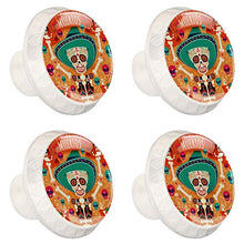 Retro bunter Schädel 4 PCS Pomelli per Porta, Pomolo per Mobile, Pomelli per Mobili con Viti, Maniglia per Armadietto, Pomelli per Porta, Pomelli per Cassetti per Porta, Armadio, Cassetto e Credenza