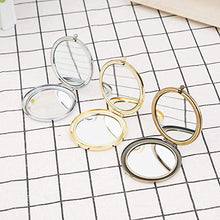 No/Brand Specchio da Viaggio Pieghevole Piccolo Compatto di Alta qualità Specchio Tascabile Specchio cosmetico Unico in Metallo Portatile