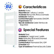 ClimaSpain Radiatore Scaldasalviette Elettrico Barcelona · Scaldasalviette Elettrico (Misure 700x500 mm) 250W · Portasciugamani Bianco · Semplice da Installare, Non dovrai Preoccuparti