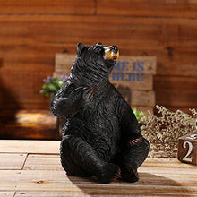LHQ-HQ detentore dell'animale Bottiglia di Vino, Vino Cabina Resina Cabina Singola visualizzazione Bottiglia, Stabile, Forma Orso Nero, 8.4 * 8.2 * 10.4 in