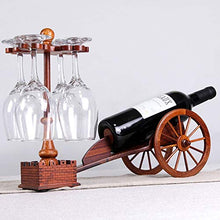 MTBH PMTBHElegante portabottiglie in Legno con Supporto in Vetro per Artigianato da Tavolo portabottiglie espositore da Cucina in Stile Antico Regalo