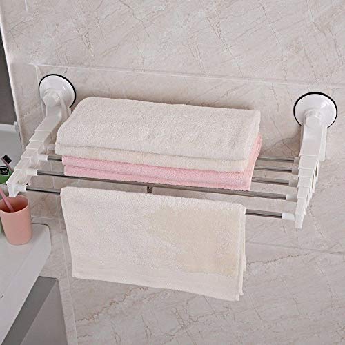 MBYW Portasciugamani Moderno Portasciugamani Elegante per Il Bagno di Moda Portasciugamani a Ventosa punzonatura Gratuita Porta Asciugamani Bagno portasciugamani Retrattile portasciugamani
