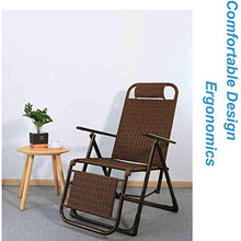 XLYYHZ Sedia a gravità Zero Sedia da Giardino reclinabile in Rattan Mobili da Giardino per Esterni | Lettino Pieghevole Lettino Prendisole Regolabile Reclinabile per Cortile Soggiorno Balcone Patio