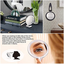B Beauty Planet Specchio a due lati, ingrandimento 20x / 1x, 12.7 cm, uso per applicazione di trucco, tweezing e blackhead / rimozione di deplianità (Nero)