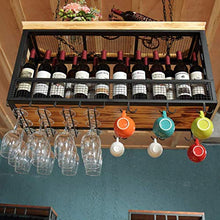 FWZJ Wine Lovers/Ceiling Mounted Hanging Wine Rack/Wine Glass Rack/Wine Bottle Holder/Bar Floating Shelf/Ceiling Decoration Shelf for Bars,Restaurants,Kitchens/Stemware Rack (Size